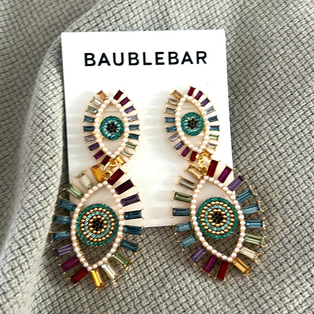 New Baublebar Evil Eye Earrings